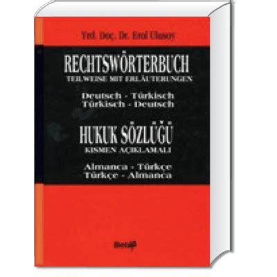 Almanca türkçe hukuk sözlüğü